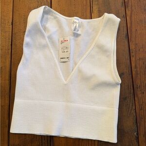 Nikibiki White Sleeveless Crop Top NWT